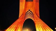 Azadi Tower ,a subsidiary of Roudaki Foundation, goes orange