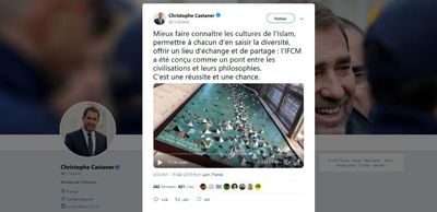 توئيت وزير کشور فرانسه با اثر هنري دو ايراني /  